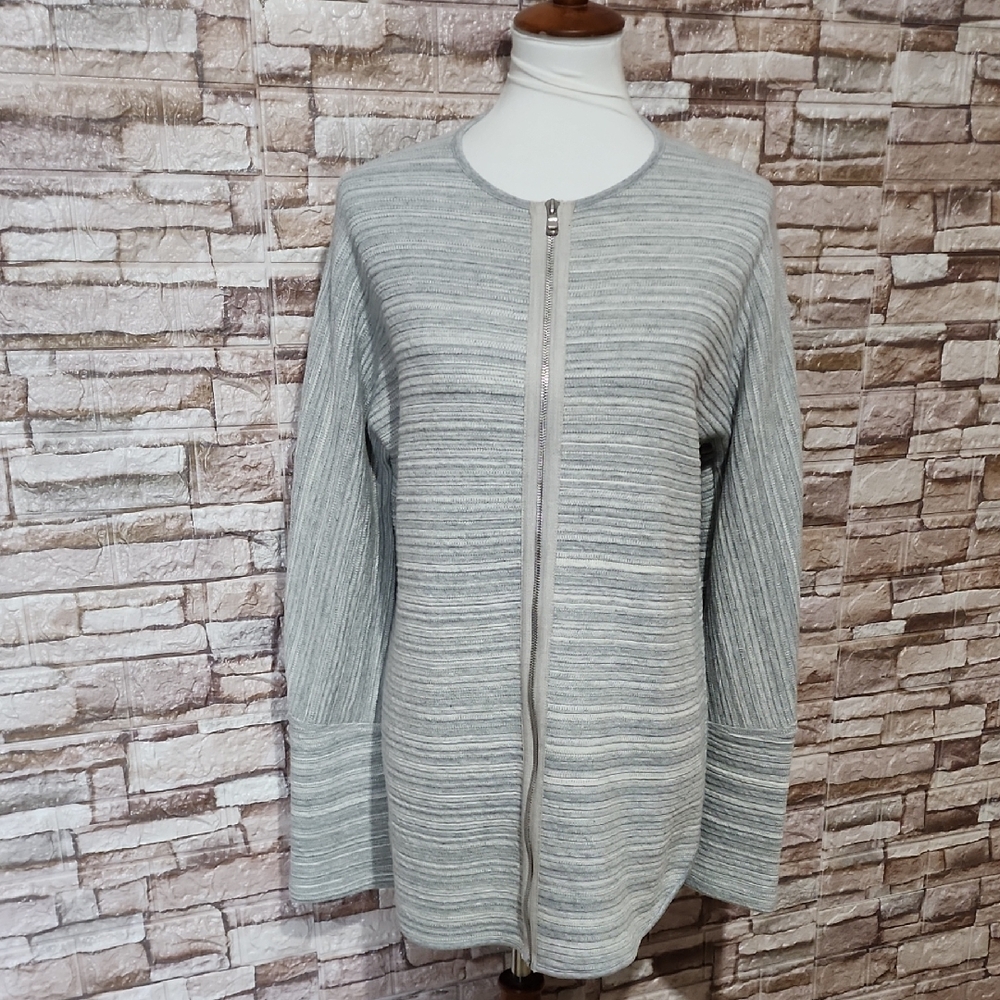 Ryan Roberts Gray Full Zip Cardigan